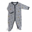 Pyjama 12m jersey gris chiné allover chats Les Moustaches