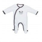 Pyjama bébé blanc 1 mois ouverture côté Panda Chao Chao