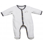 Pyjama bébé blanc/gris 1 mois Babyfan