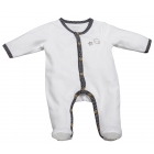 Pyjama bébé blanc/gris naissance Babyfan