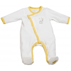 Pyjama bébé blanc/jaune 1 mois Babyfan