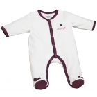 Pyjama bébé blanc 3 mois Mam'zelle Bou