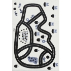 Tapis enfant 135 x 190 cm Circuit bleu