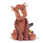 Peluche Les Ptipotos rhinocéros Grobisous terracotta