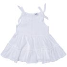 Robe bretelles en gaze blanc - 18 mois