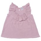Robe évasée en gaze pétale - 3 mois