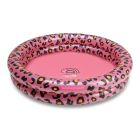 Piscine bébé Ø 100 cm léopard rose 2 anneaux