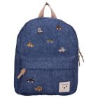 Sac à dos enfant véhicules bleu denim 31 cm