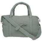 Sac à langer en gaze de coton vert de gris