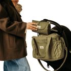Sac à langer compact Middle imperméable multi-poches poussette Kaki