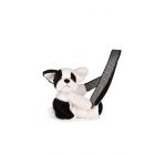 Sac bandoulière Chien en peluche 30 cm Black & white