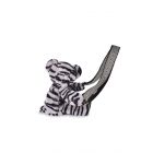 Sac bandoulière Ours en peluche 30 cm Zébré