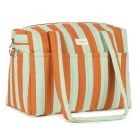 Sac pour poussette Stories Green Orange Stripes