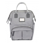Sac à langer à dos Wellington gris chiné