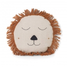 Coussin safari lion naturel