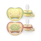 Lot de 2 sucettes Ultra Air 0-6 mois SCF087/08