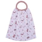 Serviette élastique enfant gaze de coton clairière/ Mocha