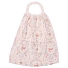 Serviette élastique enfant double gaze de coton jardin enchanté/ ivoire
