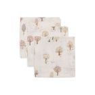 Lot de 3 langes en coton 31 x 31 cm Tiny Park