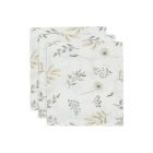 Lot de 3 langes en coton 31 x 31 cm Wild Flowers