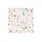 Lot de 16 grandes serviettes Floral