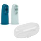 Lot de 2 brosses à dents silicone bleu