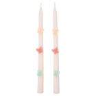 Lot de 2 bougies coniques Papillons
