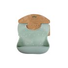 Lot de 2 bavoirs silicone avec Rebords , collection Petit Miam Avocat