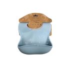 Lot de 2 bavoirs silicone avec Rebords , collection Petit Miam Blueberry