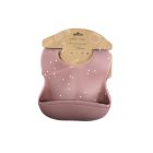Lot de 2 bavoirs silicone avec Rebords , collection Petit Miam Fig