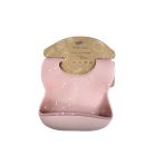Lot de 2 bavoirs silicone avec Rebords , collection Petit Miam Litchi