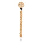 Attache sucette en silicone brun