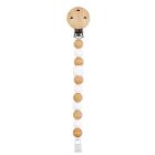 Attache sucette en silicone brun blanc