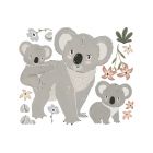 Planche de grands stickers Famille Koalas