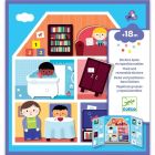 Stickers repositionnables avec triptyque à décorer La maison