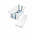 Baignoire Flexi Bath bleue + transat de bain