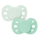 Lot de 2 sucettes anatomiques 18 mois+ Essentielle Vert clair et foncé
