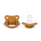 Lot de 2 sucettes anatomique en silicone 0-6m - Golden mustard