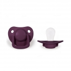 Lot de 2 sucettes anatomique en silicone 0-6m - Plum