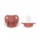 Lot de 2 sucettes anatomique en silicone 0-6m - Coral