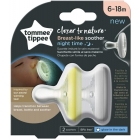 Lot de 2 sucettes nuit Closer to Nature forme naturelle 6-18 mois