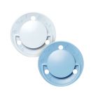 Lot de 2 sucettes rondes 6 mois+ Originale Bleu clair et foncé