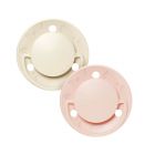 Lot de 2 sucettes rondes 6 mois+ Originale Rose et beige