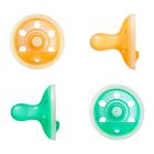Lot de 4 sucettes silicone bébé 6-18 mois phosphorescentes