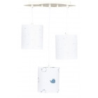 Suspension lumineuse trio Blue Baleine