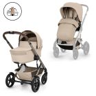 Poussette duo tout terrain Talos S Lux 4 avec nacelle pliable Almond Beige