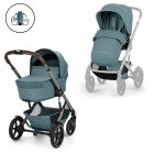 Poussette duo tout terrain Talos S Lux 4 avec nacelle pliable Stormy Blue