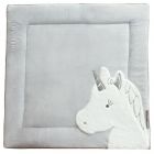 Tapis de parc 100x100 cm Tapidou Licorne Gris/Argent