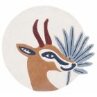 Tapis enfant rond Ø100 cm Tanzania gazelle