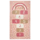 Tapis enfant 80x150 cm Marelle rose